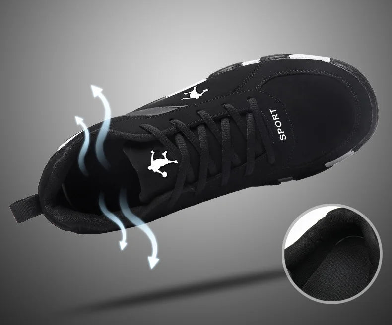 Men's Sneakers 2025 New Men Shoes Outdoor Waterproof Sneakers Non Slip Comfortable Walking Black Sports Shoes for Men