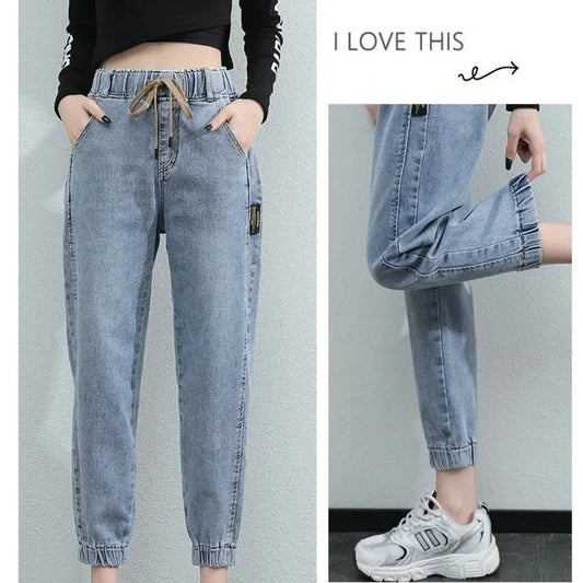 Fashion  Slim Fit Stretch Ladies pants Denim harem Pants women trousers Women jeans high Waist Skinny Jeans woman pants
