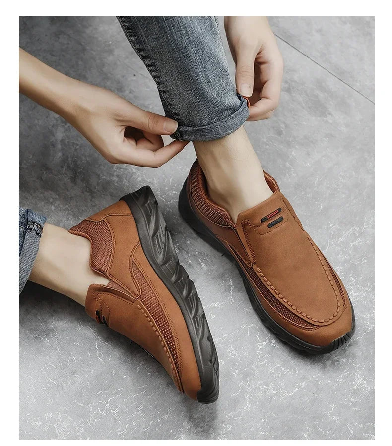 Walking Shoes for Men Loafers Sneakers New Fashion Handmade Retro Leisure Loafers Shoes Zapatos Casuales Hombres Men Shoes