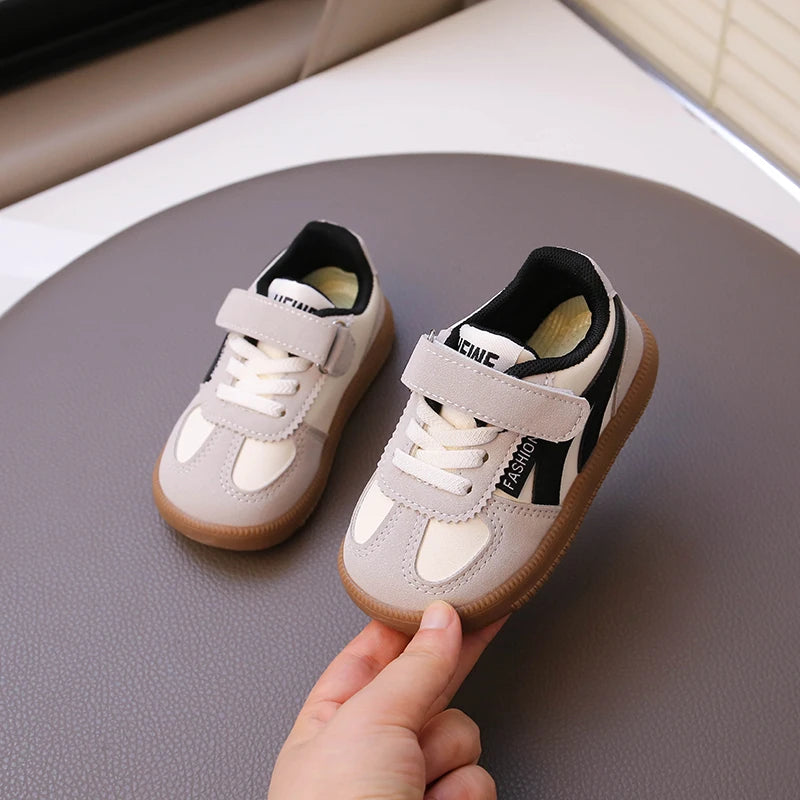 Children's Sneakers 1-8 Years Old Beige Lightweight Boys Girls Casual Shoes Four Seasons Black Soft Non-slip Kids Single Shoes