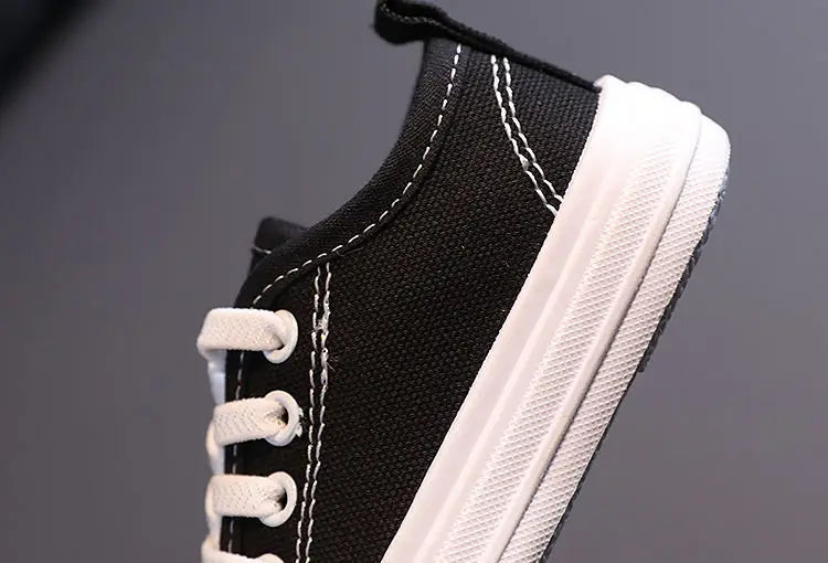 Kids Non-slip Comfort Sneakers Shoe Toddlers Tennis shoesChildren Sport Canvas Shoes Lace-up Girls Flat Boys Casual Shoes