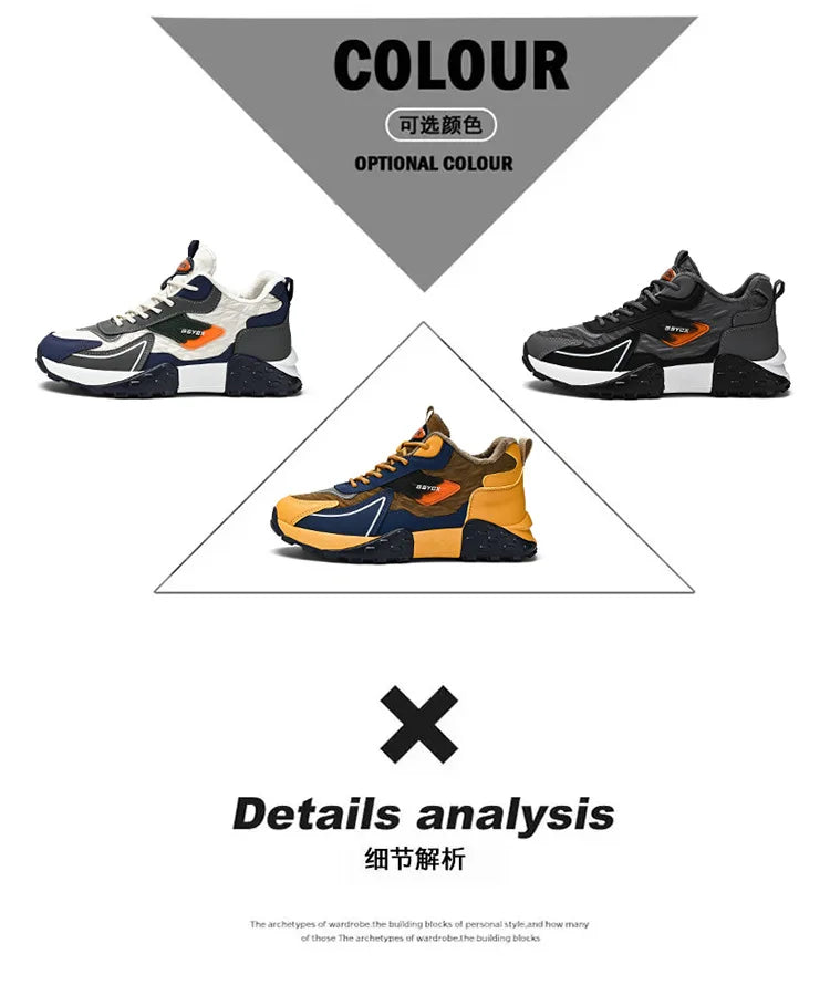 New Sneakers Shoes for Men Luxury Platform Male Sneakers High Quality Casual Running Shoes Winter Plus Size Cotton Man Shoes