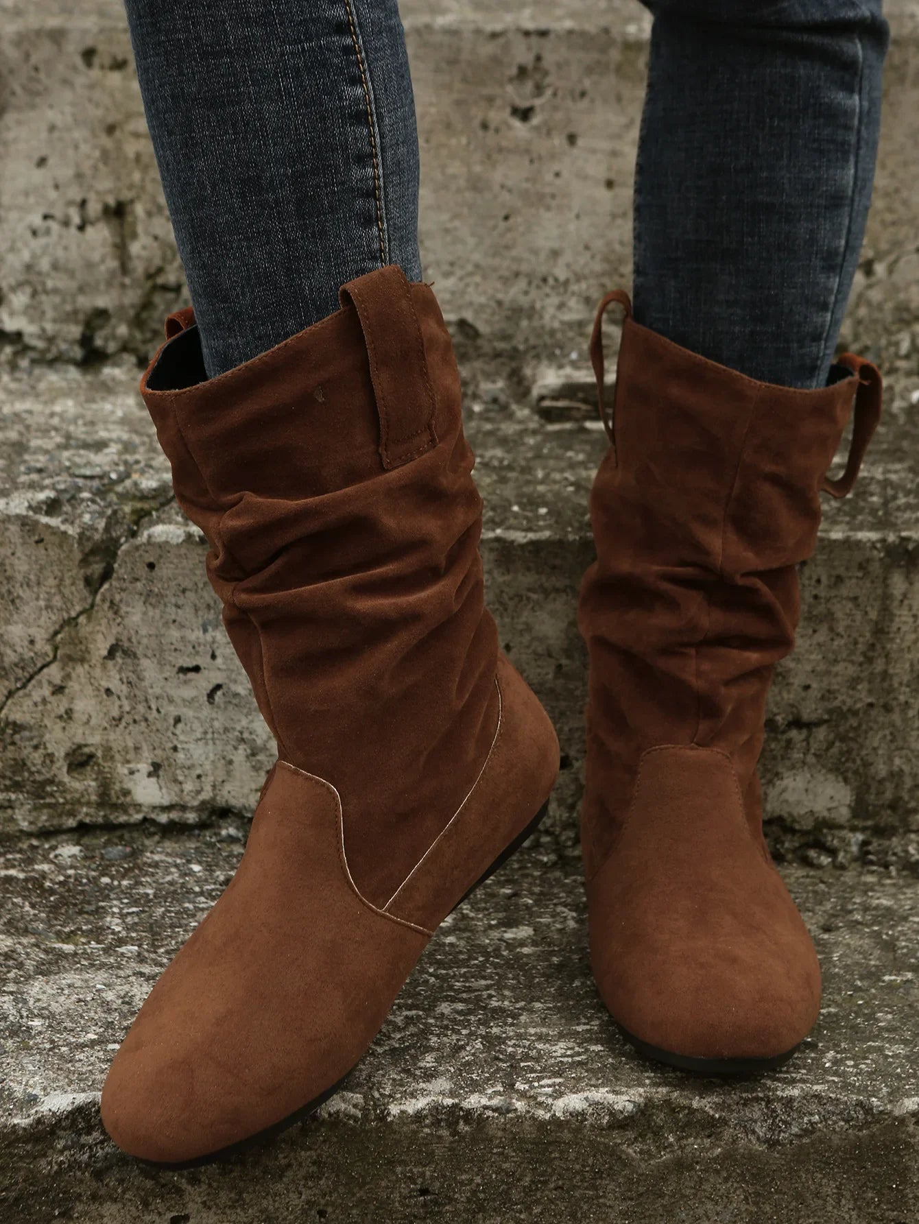 Women's Boots  Winter New Round Toe Warm Low Tube Flat Bottom Ankle Boots Casual  Anti Slip Cold Proof Student Snow Boots