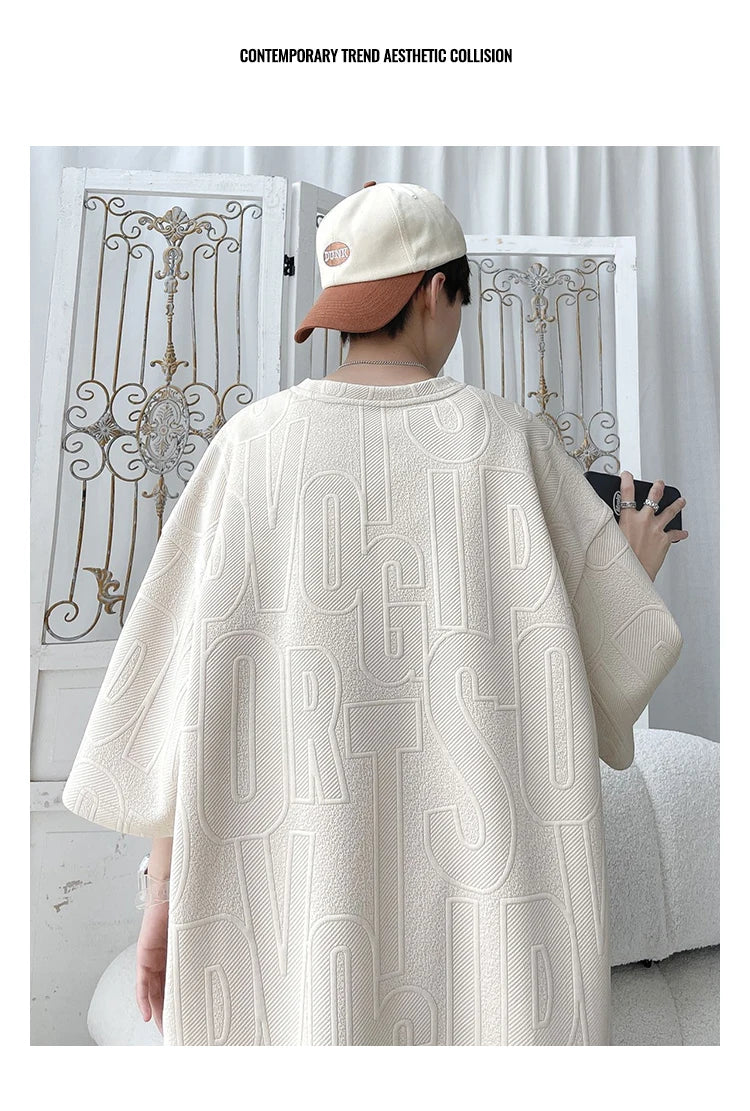 Summer ort Sve T-irt Set Men's Casual Spor Lightweight Five-Quarter Pants Matching Whole Set Youth Faion