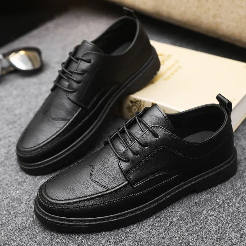 Classic Business Leather Shoes for Men Fashion Handcrafted Men's Dress Shoes Comfortable Flats Loafers Brand Men's Casual Shoes