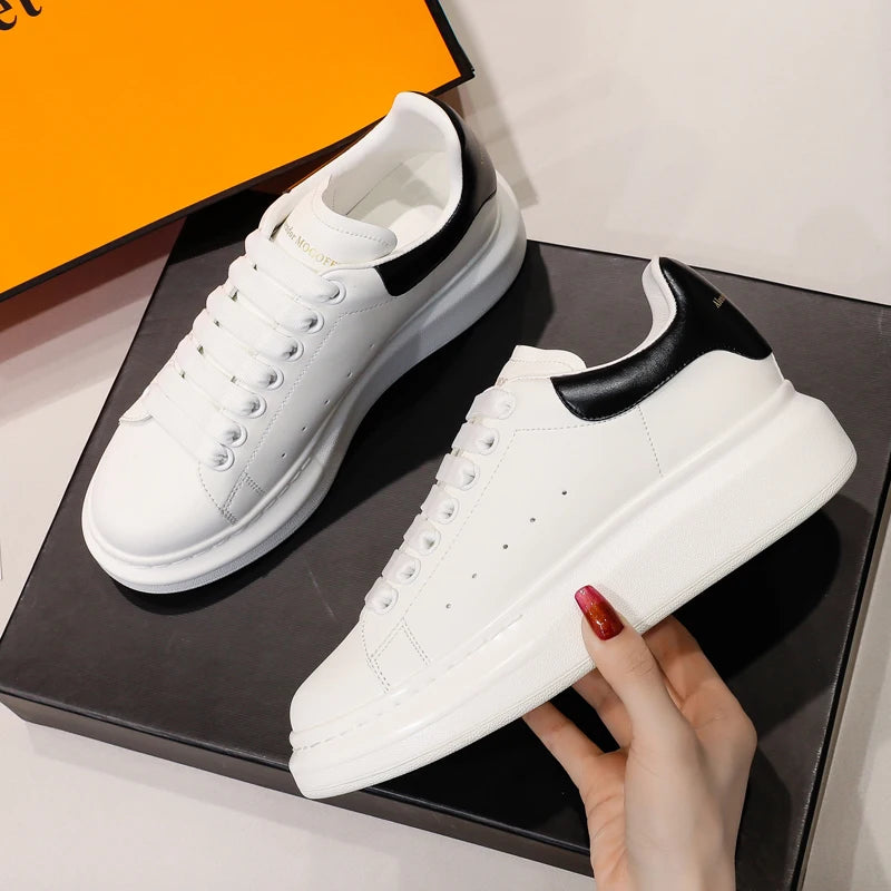 2024 Classic Leisure Sports Sneakers Height Increasing Lovers With Men's and Women's Thick Bottom fFlat Lace-up Waterproof Shoes