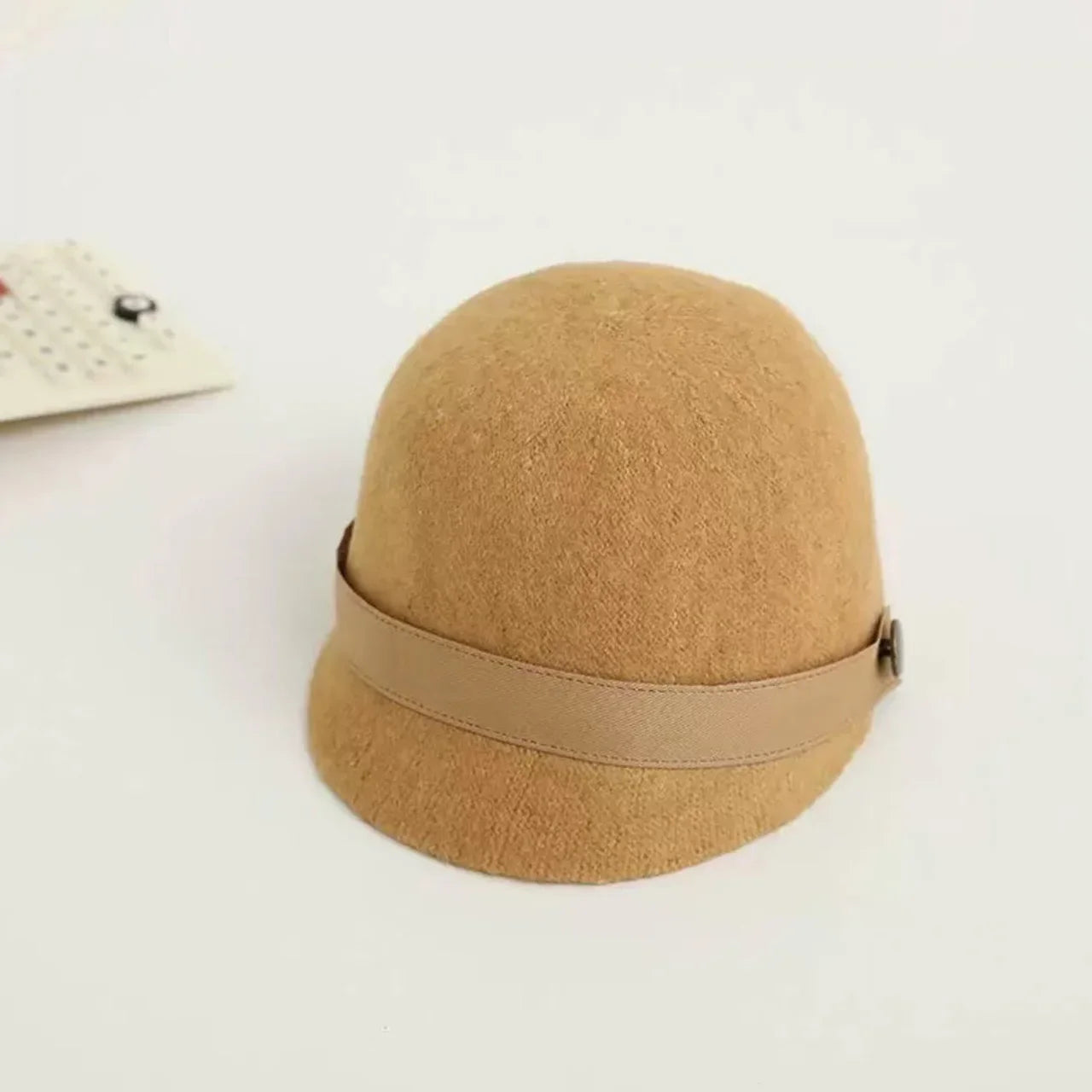 Winter Warm Baby Equestrian Hat Vintage Baby Boy Girl Wool Caps Cute Toddler Short Brim Duck Tongue Cap