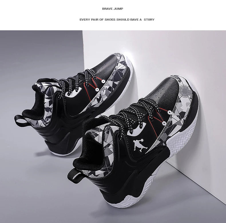 Hot Sale Basketball Shoes For Children Fashion Design Purple Children's Basketball Sneakers High Top Lace-up Kids Sports Shoes