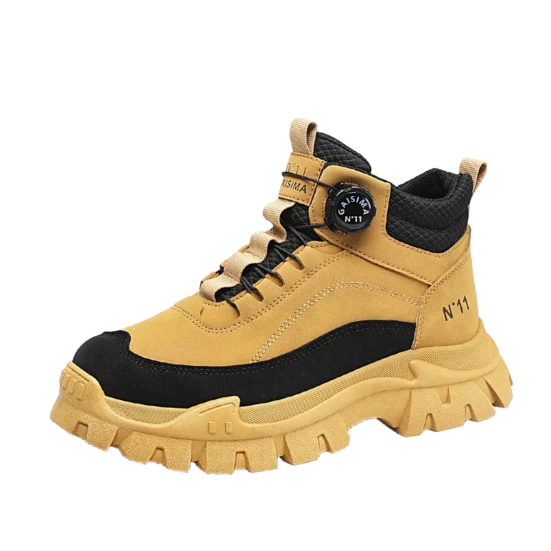 Men's Short Boots 2024 Winter New Thick Soled Work Casual Shoes Waterproof Non-Slip Sneakers Male Tenis Shoes Outdoor Boots Men