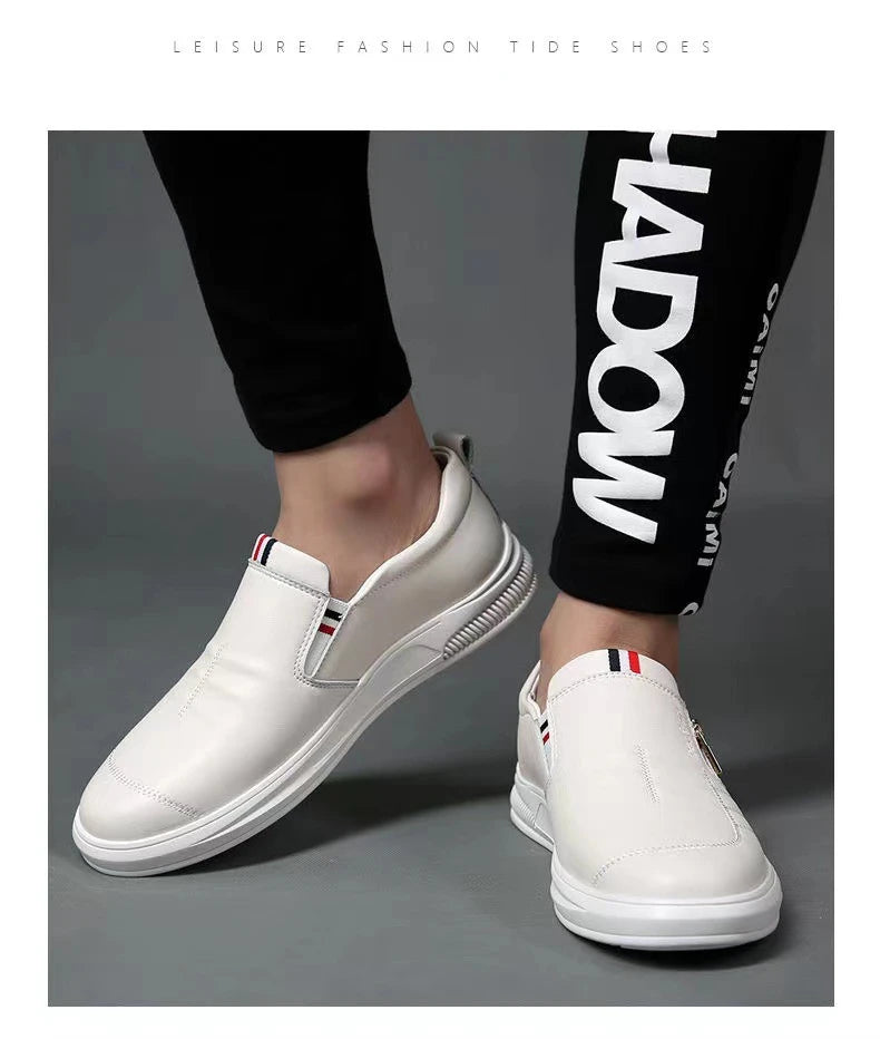 Casual Leather Shoes Men Loafers Trend Brand Business Shoes Autumn Slip on Flat Man Sneakes Comfortable Moccasins Zapatos Hombre