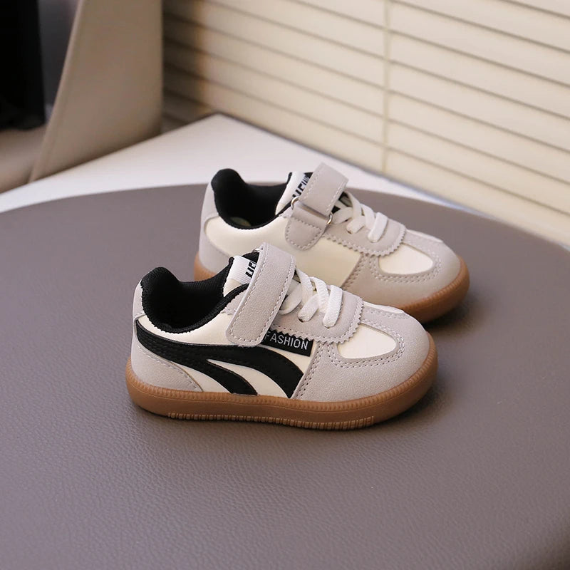 Children's Sneakers 1-8 Years Old Beige Lightweight Boys Girls Casual Shoes Four Seasons Black Soft Non-slip Kids Single Shoes
