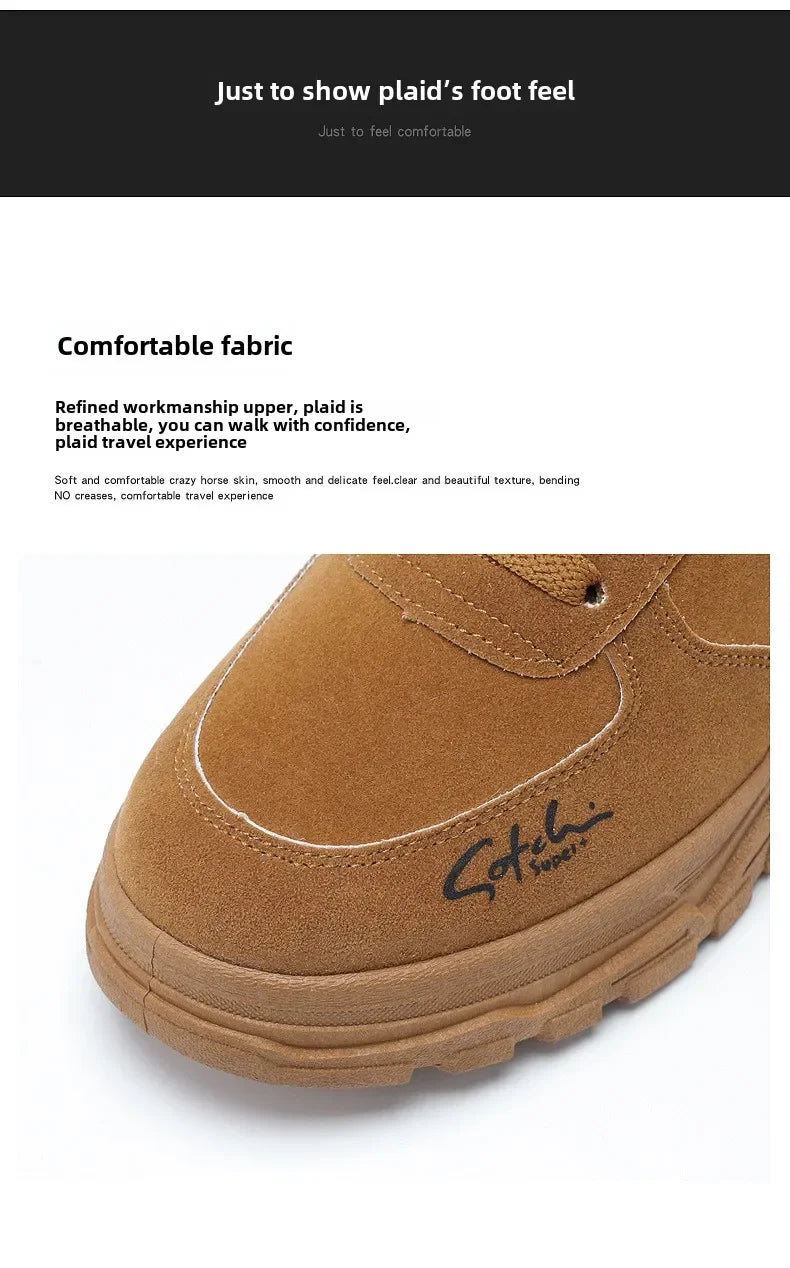 Men's boots Men Boots Luxury Casual sneaker Men Motorcycle botas High Ankle Walking Shoes Leather Safety shoes botas para hombre