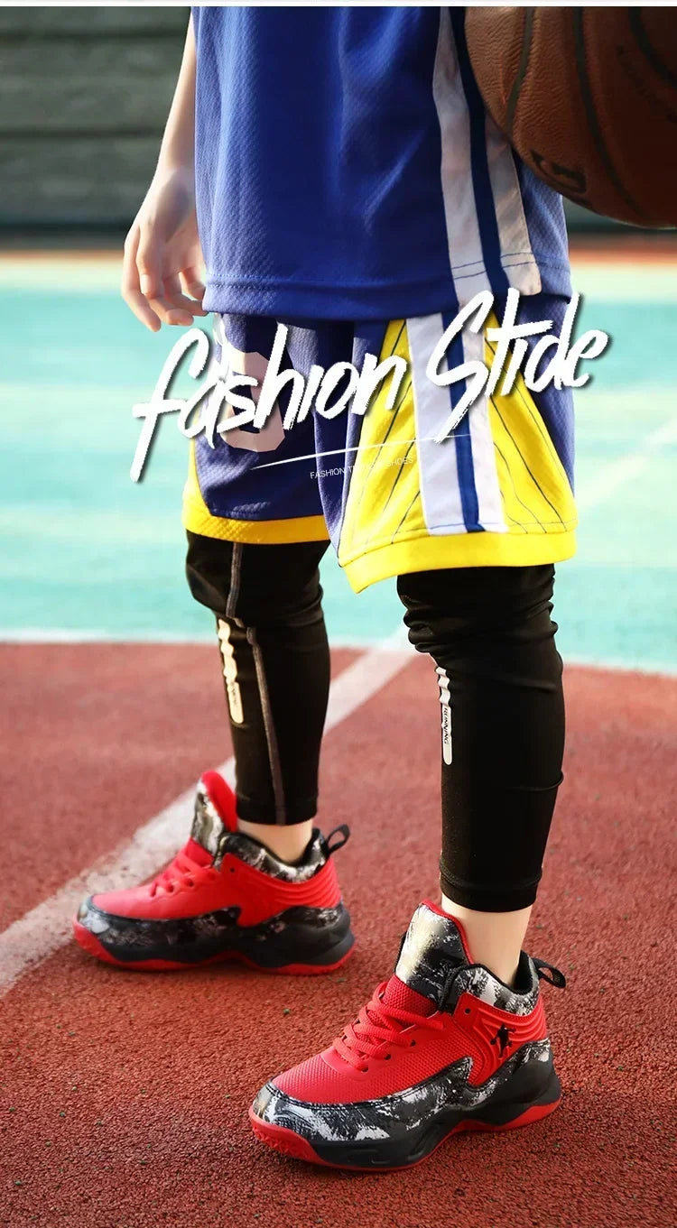 Children Sports Shoes 2025 Sneakers New Boys Brand Basketball Shoes for Kids Thick Sole Non-slip Child Boy Basket Trainer Shoes