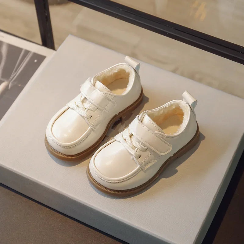 Kids Leather Shoe2023 Spring Autumn New British Leather Shoe Anti Slip Performance Shoes Boy Gril Kids Shoe Fashion Casual Shoes