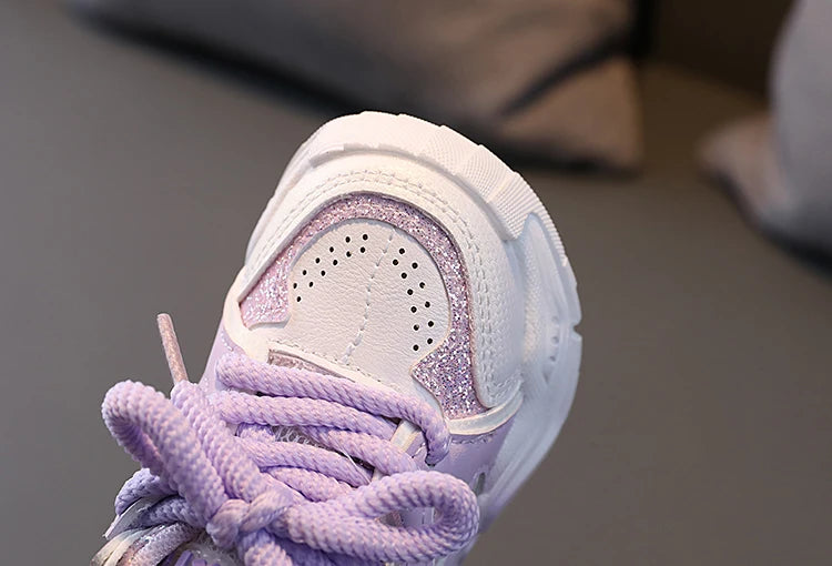 Children's Shoes 2024 New Toddler Girls Sport Shoes Soft Sole Breathable Outdoor Tennis Fashion Kids Sneakers EU21-30