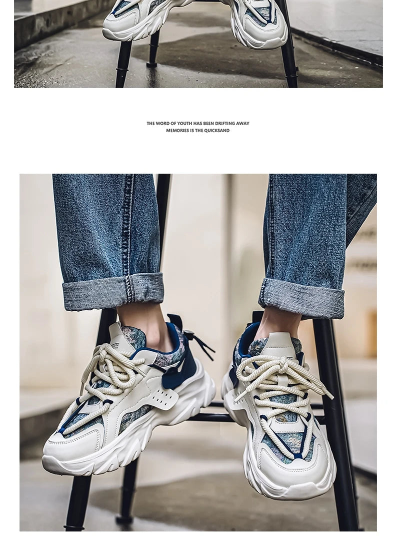 2024 New Shoes For Men Sneakers Male Casual Mens Shoe Big Shoelace Trainer Race Breathable Shoes Fashion Loafers Running