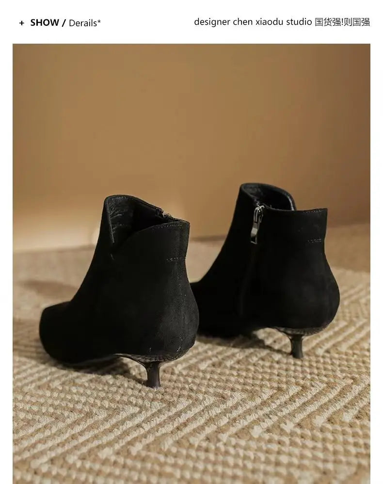 Super High Heel Boots High Heel Shoes Thick Heel Short Boots Autumn Winter 2025New Waterproof Platform Single Boot Women Boots