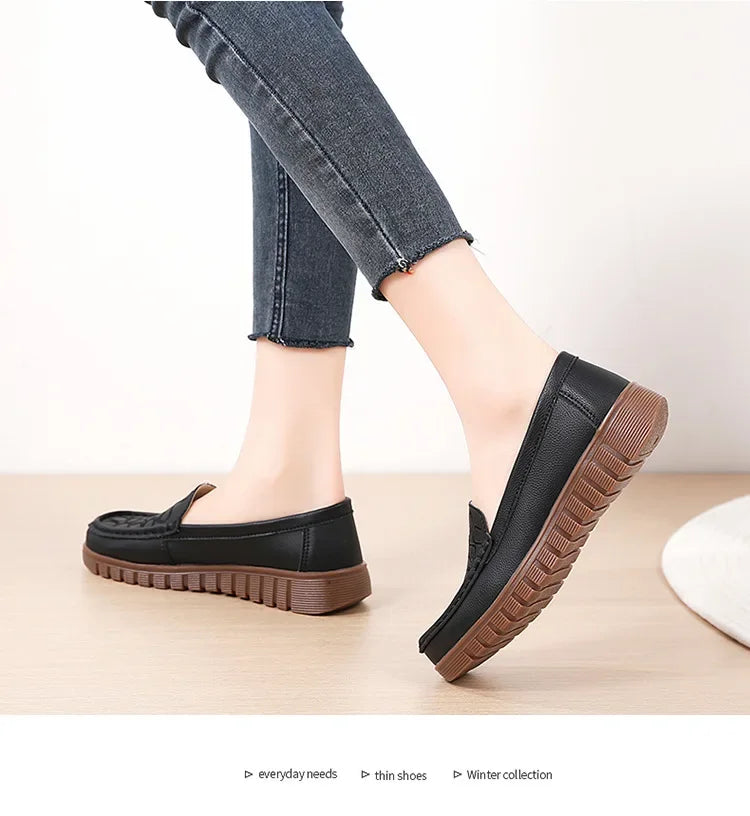 Women's Shoes Slip-on Loafers Ladies Casual Shoes Platform Wedge Moccasins Sneakers Comfortable Flat Shoes Zapatos Mujer 2024