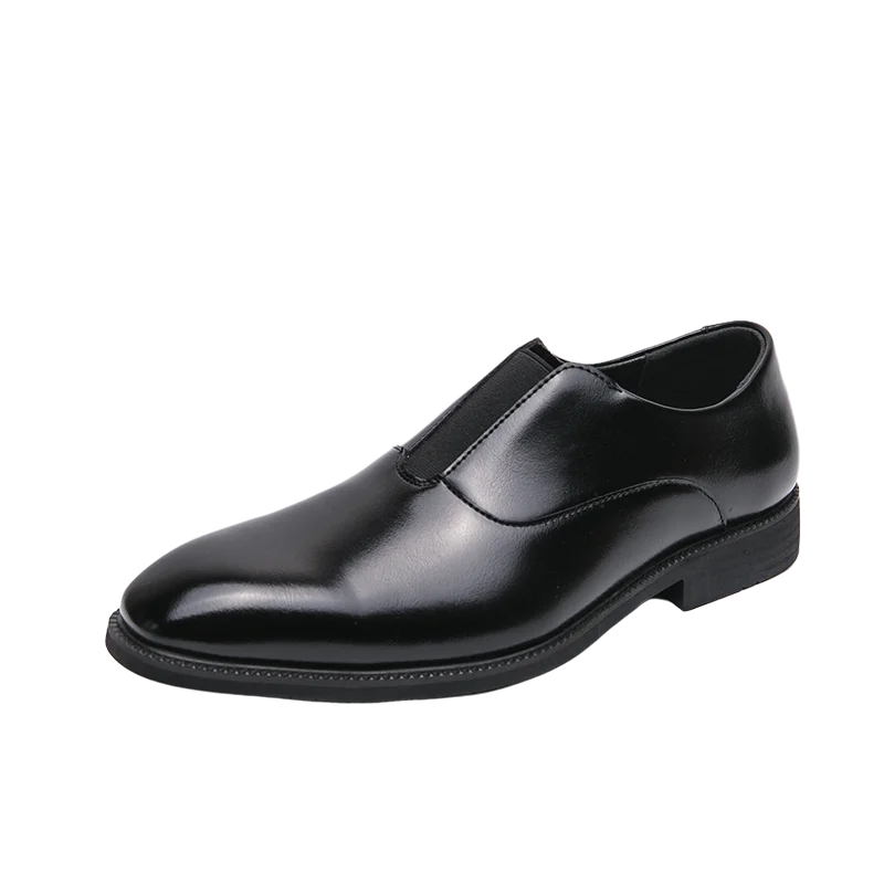 Classic Brand Men's Leather Casual Shoes Soft Soled Massage Pointed Chelsea Shoes High-end Banquet Luxury Men's Formal Shoes