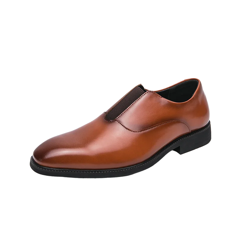 Classic Brand Men's Leather Casual Shoes Soft Soled Massage Pointed Chelsea Shoes High-end Banquet Luxury Men's Formal Shoes