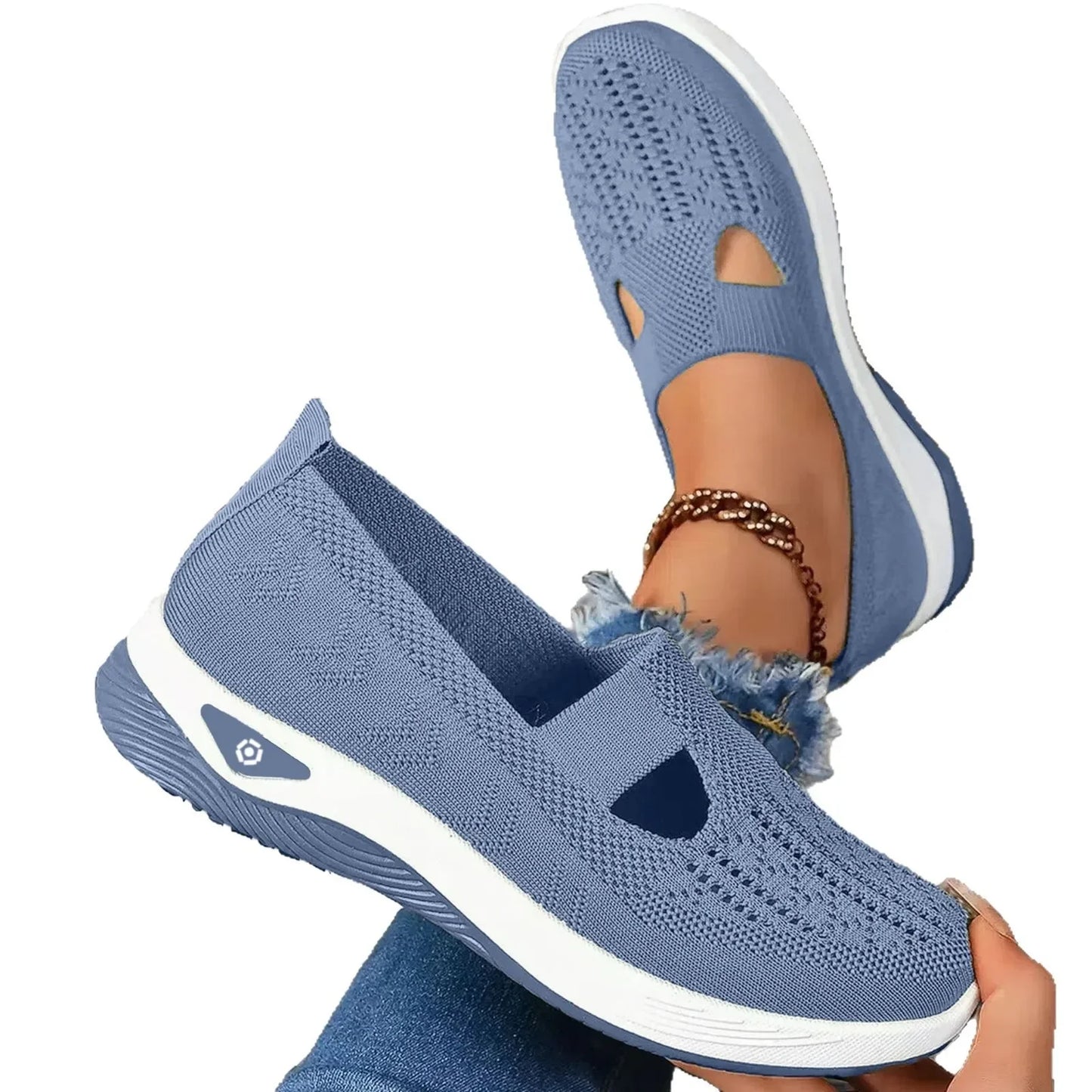 2025Women's Sneakers Breathable Slip on Walking Shoes Mesh Low Top Womens Vulcanized Shoes Soft Sole Lightweight Women Shoes