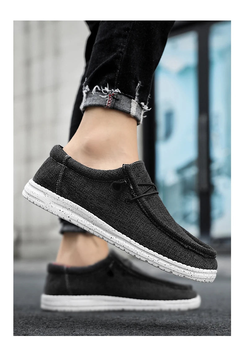 Men Casual Shoes Breathable Lightweight Slip-On Flats Simple Comfortable Solid Color Soft Sole Shoes Men Shose For Sale Loafers