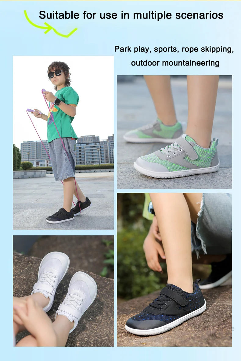New Boys Girls Sneakers Kids Wide Barefoot Shoes  Naturally Splay Shoes Toddler Little Big Kid
