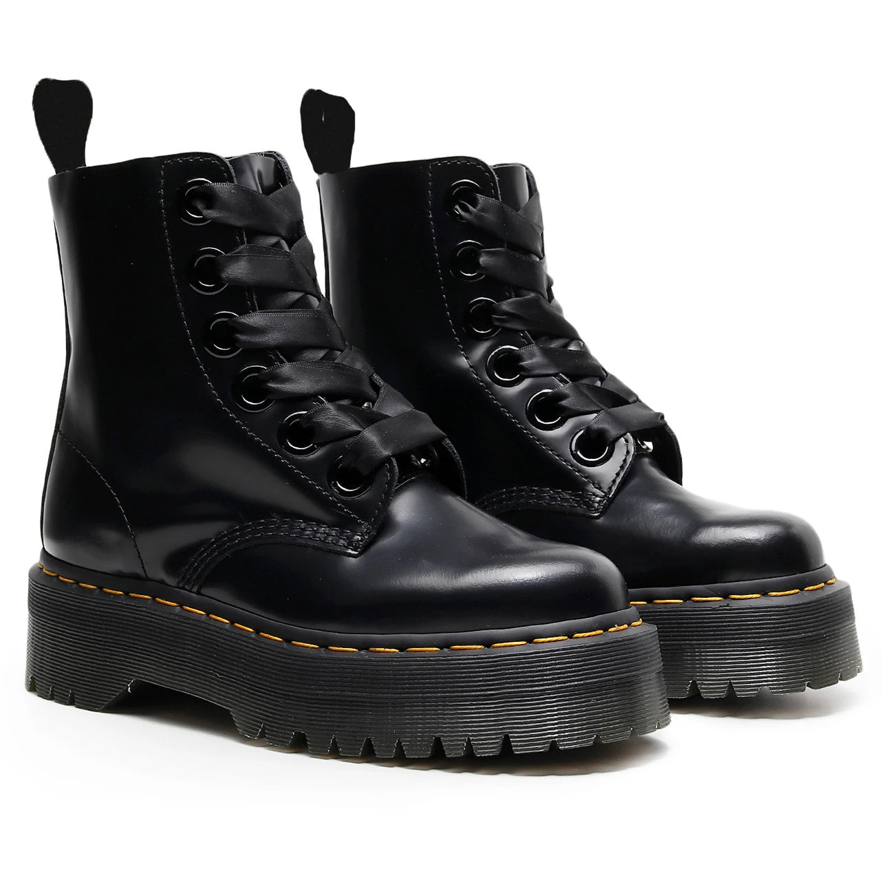 Genuine Leather British Style Thick-Soled Boots for Women 2025 New Autumn and Winter High-Top Height-Increasing Mid-Calf Black P