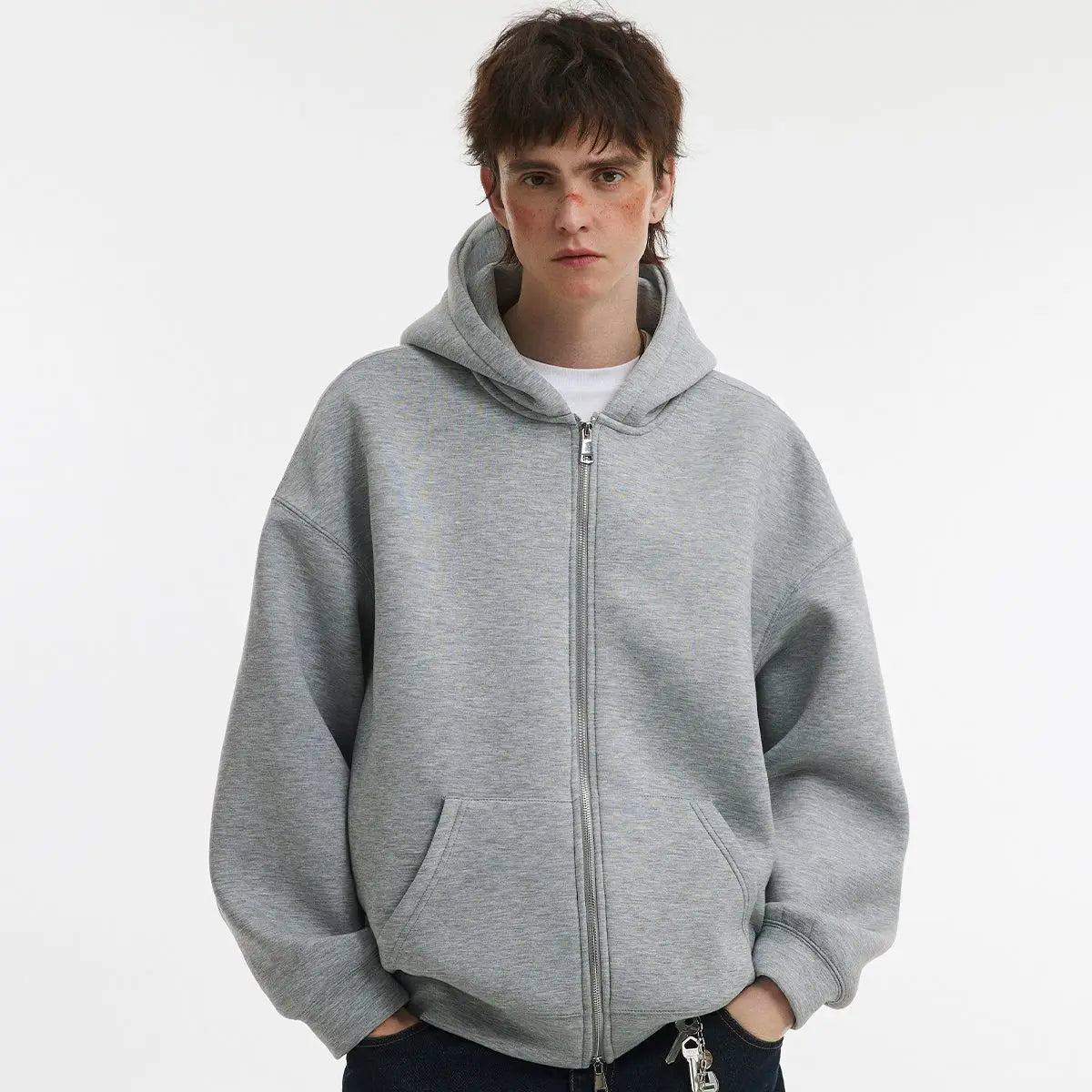 The Latest Cardigan Hoodie for Men in Autumn and Winter The Solid Color Hooded Casual Loose Top for Men, and The Outerwear Trend