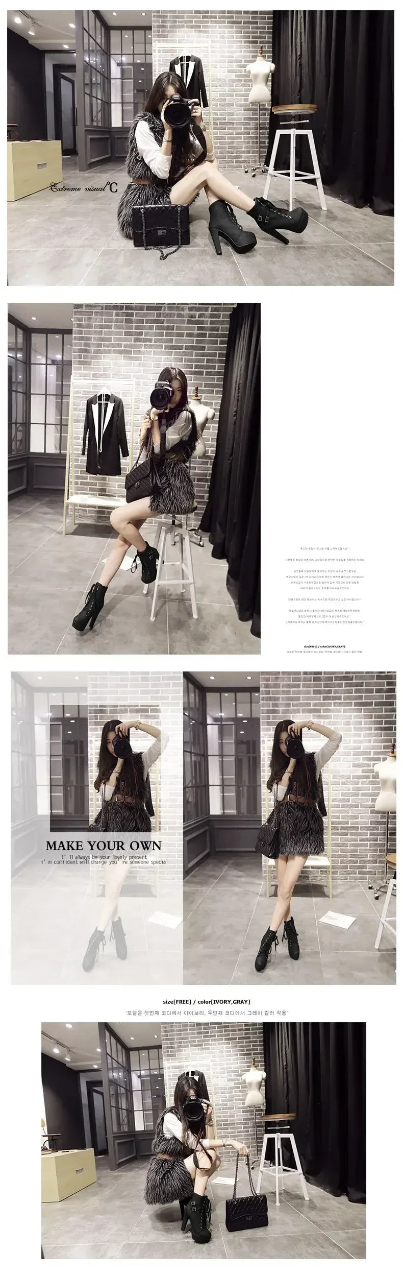 2025 New Women's Pumps Shoes Womens Thick Sole Boots Lace Up Ladies Ankle Boots Comfortable Stiletto Heels Botas Altas Mujer