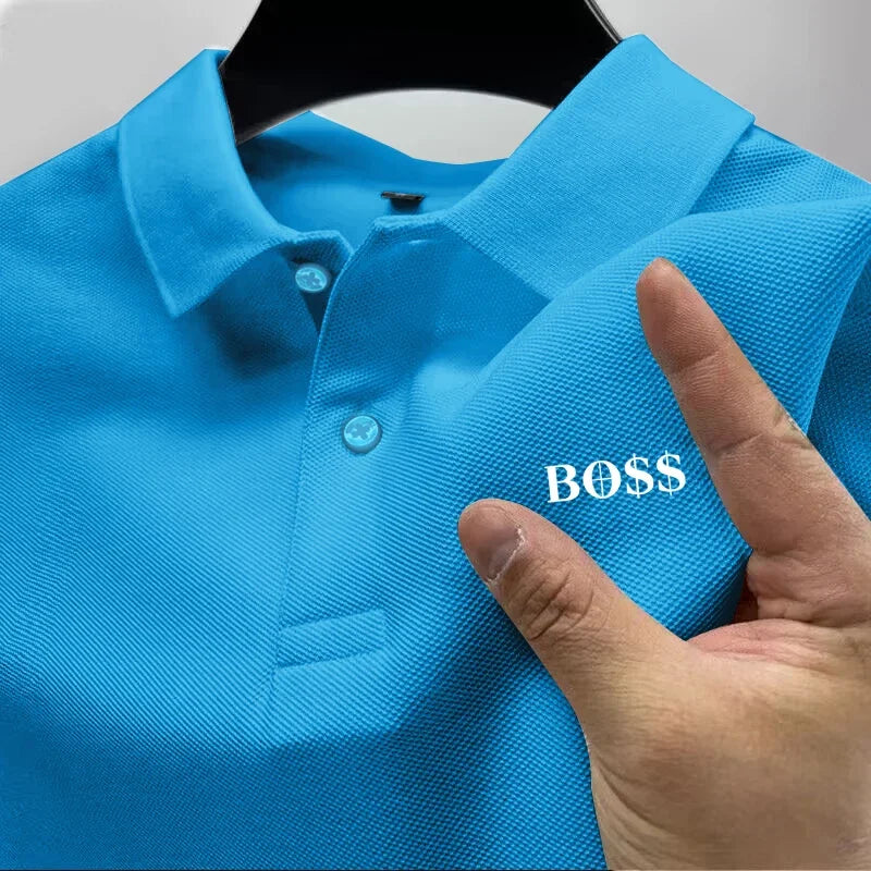 Men's Short Sleeve Polo Shirt, Quick Dry, Breathable, Casual, Stylish, Business, Sports, Summer, High, New, 2025