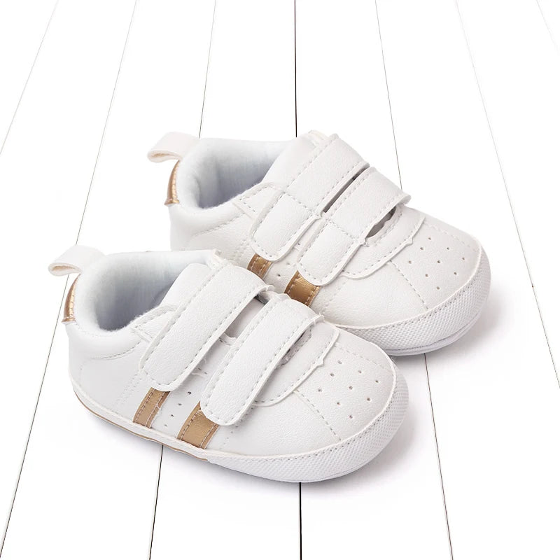 White Sneakers With Soft Soles Children's Sports Shoes For Spring/Autumn New Style Suitable For Both Boys And Girls Baby Shoes