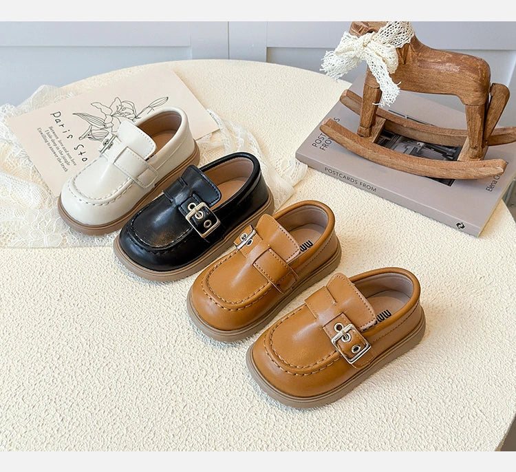 Kids Leather Shoes Autumn 2025 New Korean Edition Girls' Princess Shoes Little Girls' Baby Soft soled Casual Shoes Size 21-30