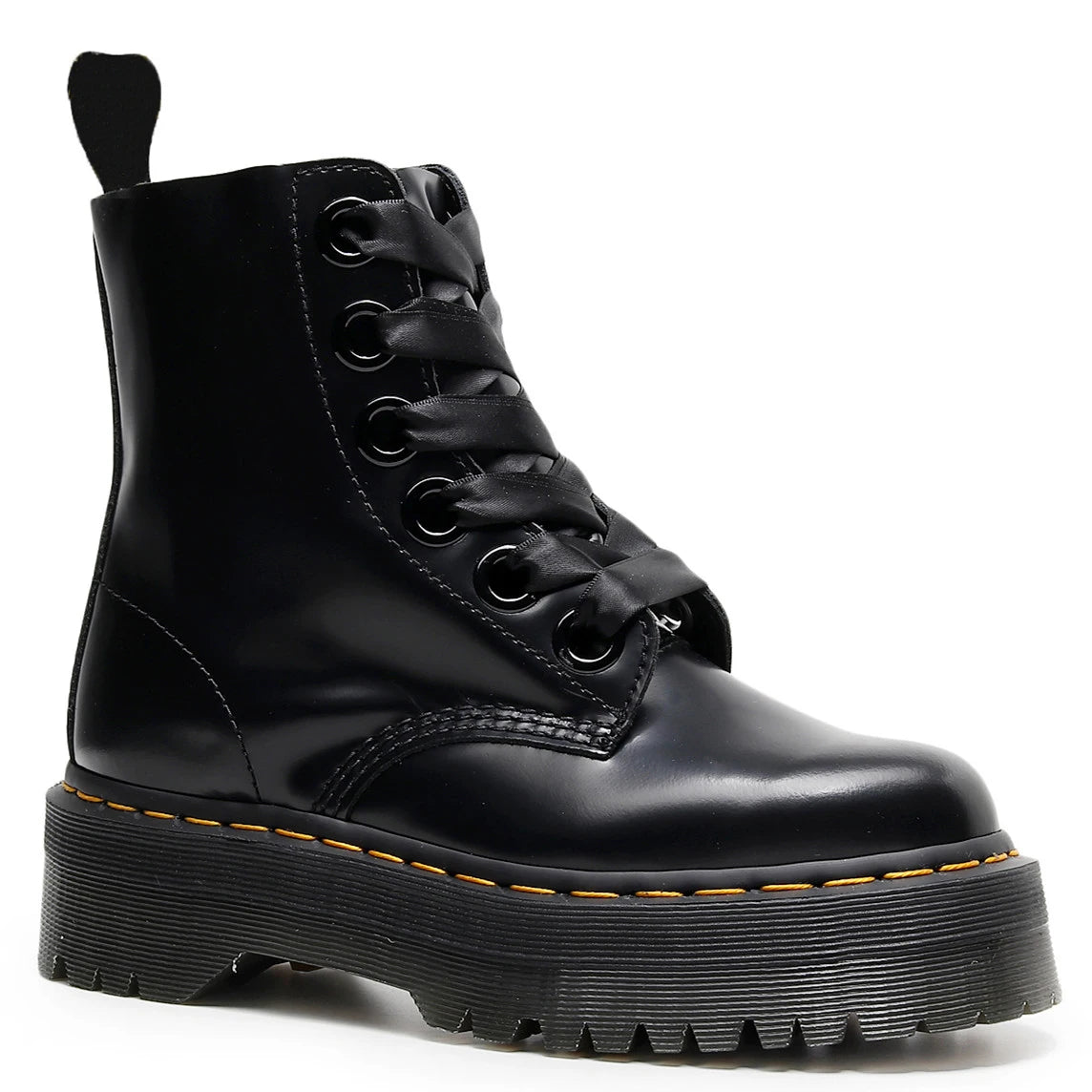 Genuine Leather British Style Thick-Soled Boots for Women 2025 New Autumn and Winter High-Top Height-Increasing Mid-Calf Black P