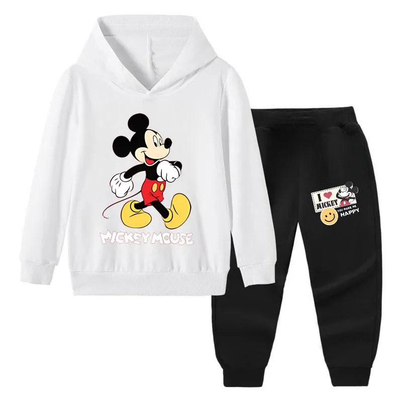 Disney Autumn Boys Printed Sweatshirt and Sweatpant 2 Piece Set Children's Breathable Sport Clothing Sets Kids Casual Tracksuit