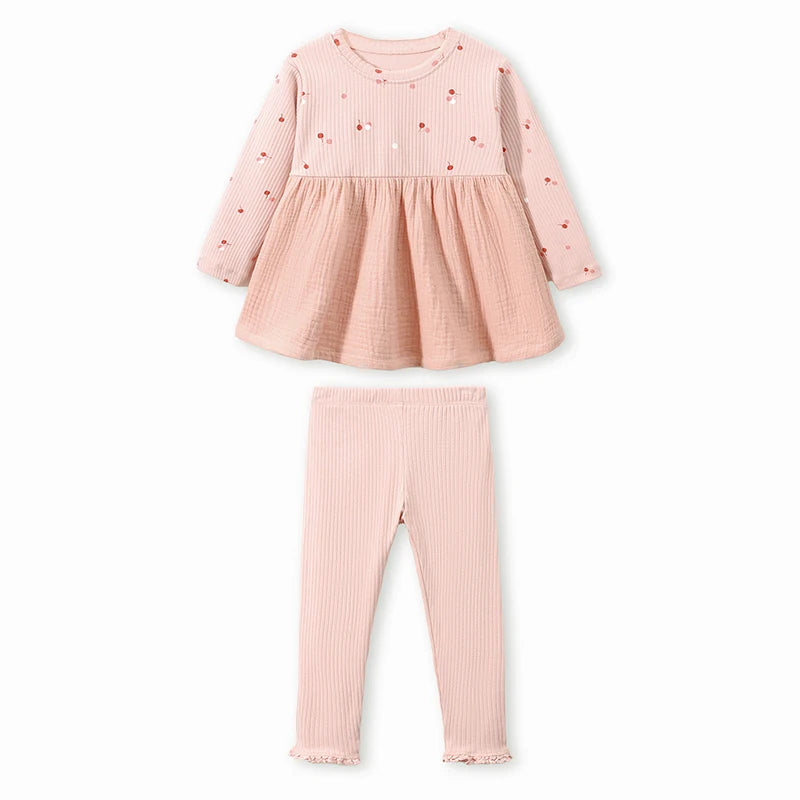 Little maven Children's Clothing Set Toddler Girls 2025 Autumn Spring Cartoon Bowknot Outfits for Kids Clothes Top+Pant Sets