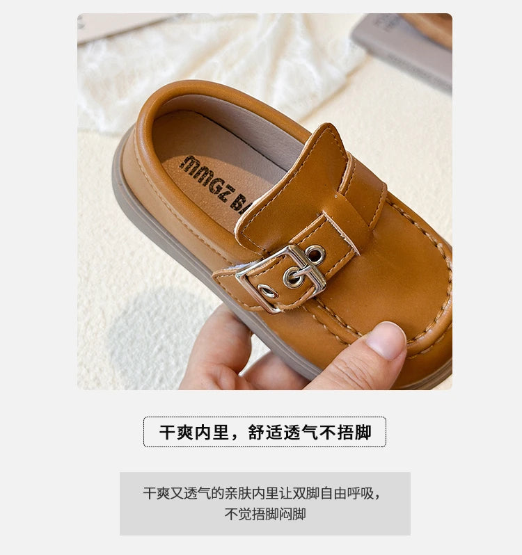 Kids Leather Shoes Autumn 2025 New Korean Edition Girls' Princess Shoes Little Girls' Baby Soft soled Casual Shoes Size 21-30