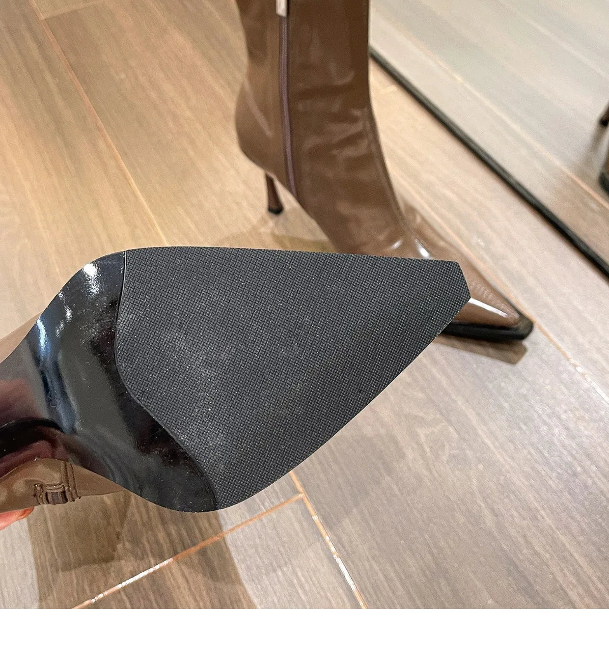 Women's Boots Autumn Boots-Women Winter Footwear Shoes Zipper Luxury Designer 2024 Ankle High Heel Leather Rubber Fashion