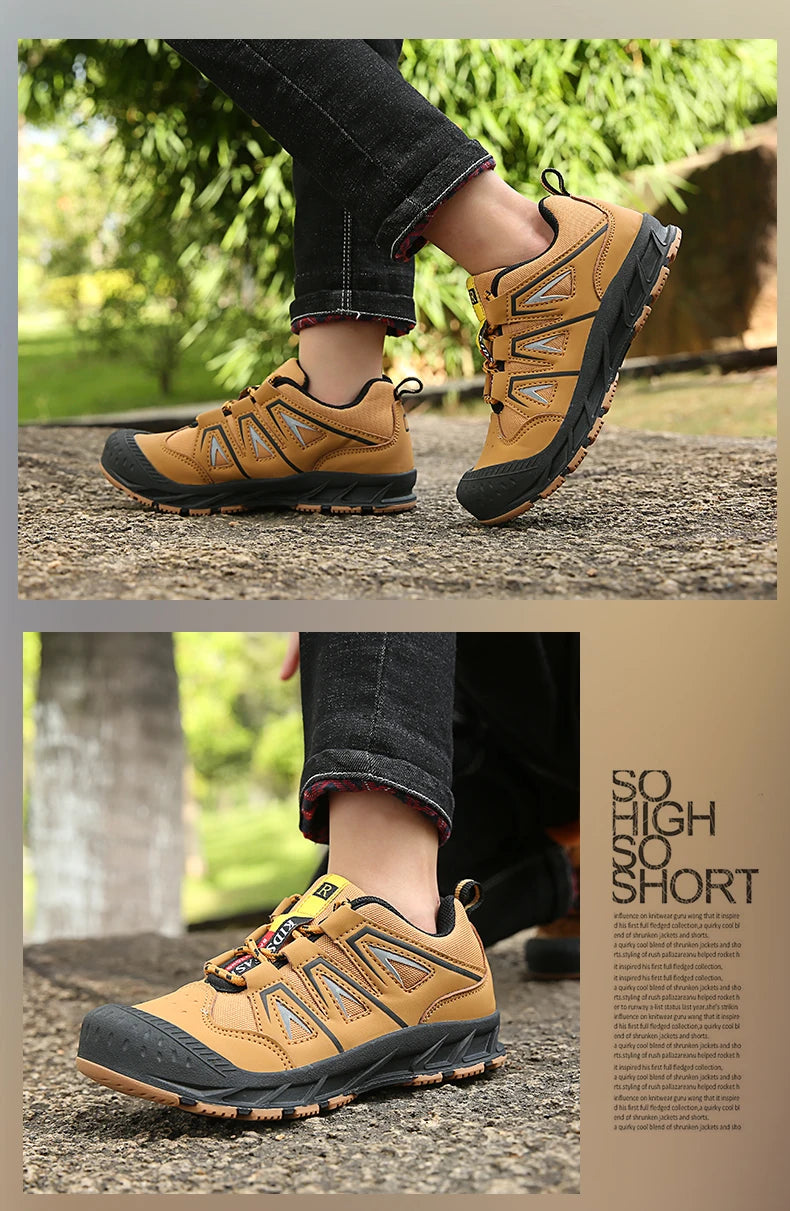 Children‘s Hiking Shoes Kids Waterproof Athletic Shoes Non-slip Boys Girls Casual Trekking Sneakers Outdoor Lace-up Tennis Shoes