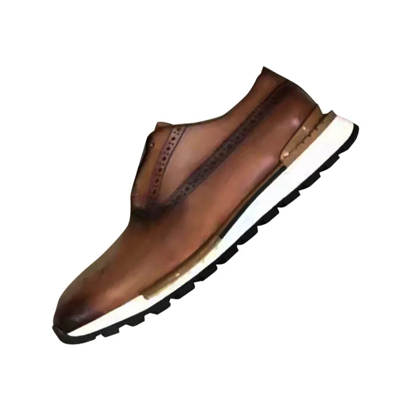 Classic Basic Style Men Oxford Shoes Genuine Leather Solid Color Men Daily Outdoor Shoes Men Nature Leather Sneakers