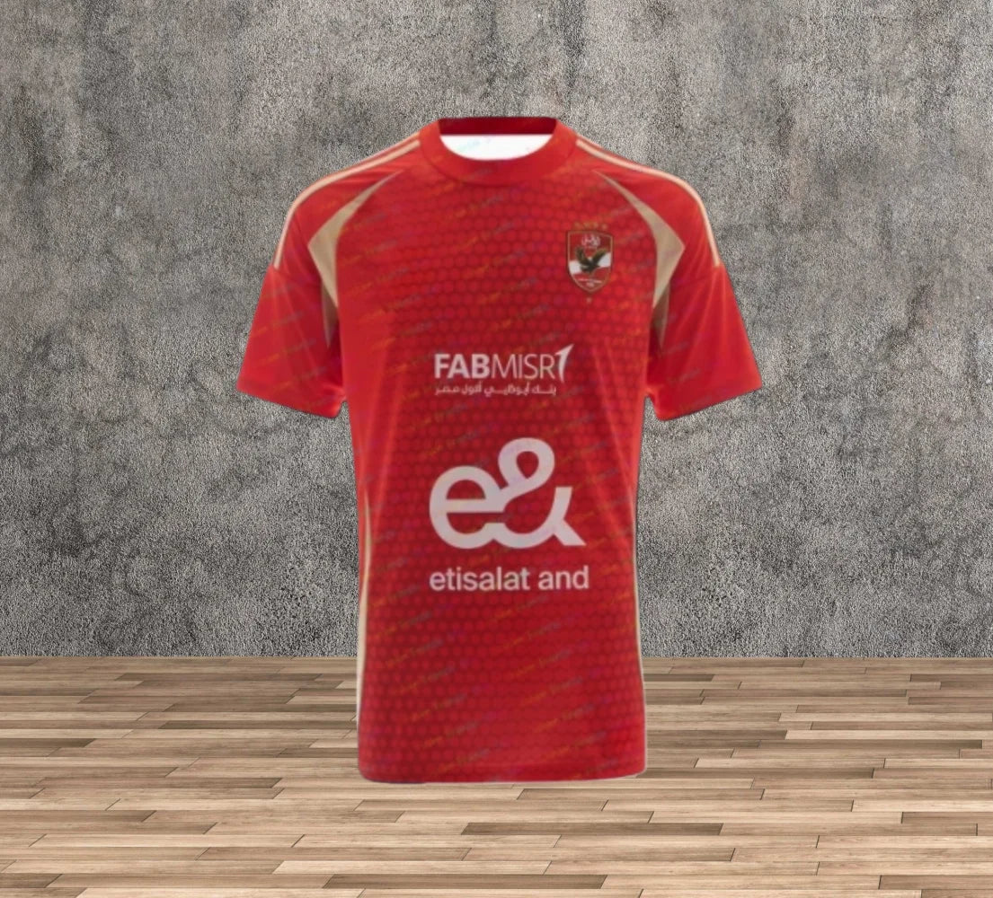 2026Summer New men and women Al Ahly SC Football Jersey Breathable Mesh Sports T-Shirt Team Uniform Football Short Sleeve Shirt