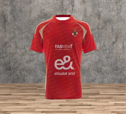 2026Summer New men and women Al Ahly SC Football Jersey Breathable Mesh Sports T-Shirt Team Uniform Football Short Sleeve Shirt