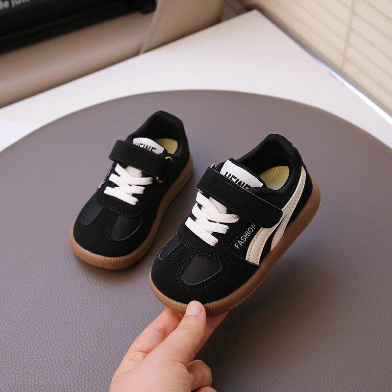Children's Sneakers 1-8 Years Old Beige Lightweight Boys Girls Casual Shoes Four Seasons Black Soft Non-slip Kids Single Shoes