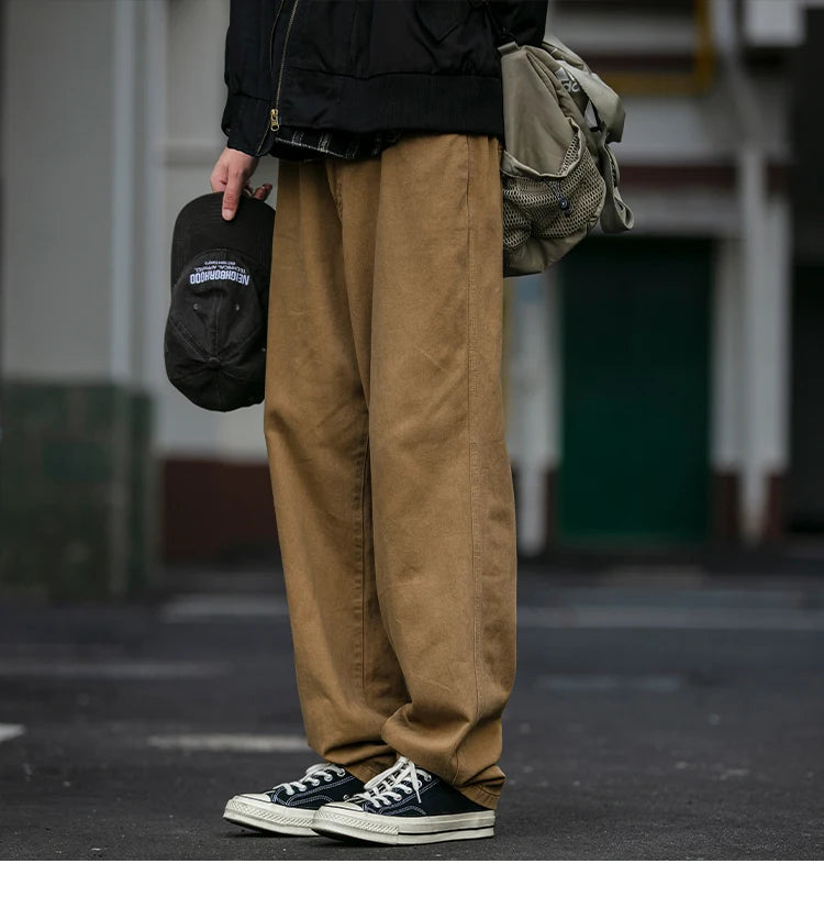 Japanese Streetwear High Quality Cargo Pants For Men Clothing Harajuku Casual Straight-Leg Trousers Korean Fashion Baggy Pants