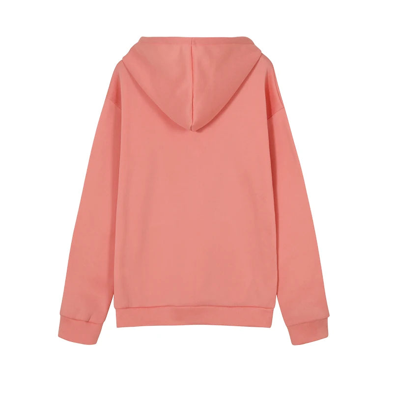 2023 Fashion Trend Long Sleeve Loose Casual V-collar Button Hooded Drawstring Pocket Hoodie