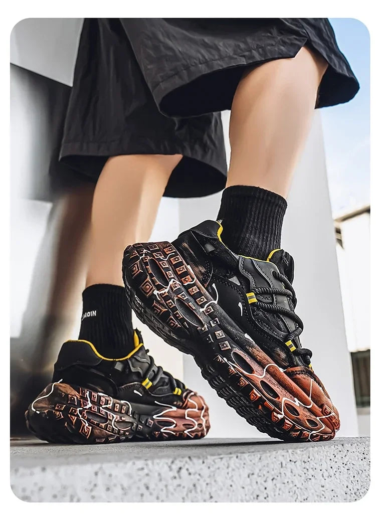 Men's Casual Shoes 2025 Shockproof Comfortable Outdoor Running Fitness Training Exercise Sneakers Size 39-44 Hot Sale Retro