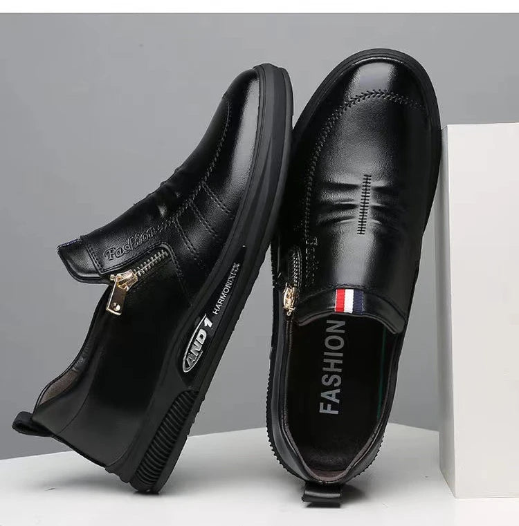 Casual Leather Shoes Men Loafers Trend Brand Business Shoes Autumn Slip on Flat Man Sneakes Comfortable Moccasins Zapatos Hombre