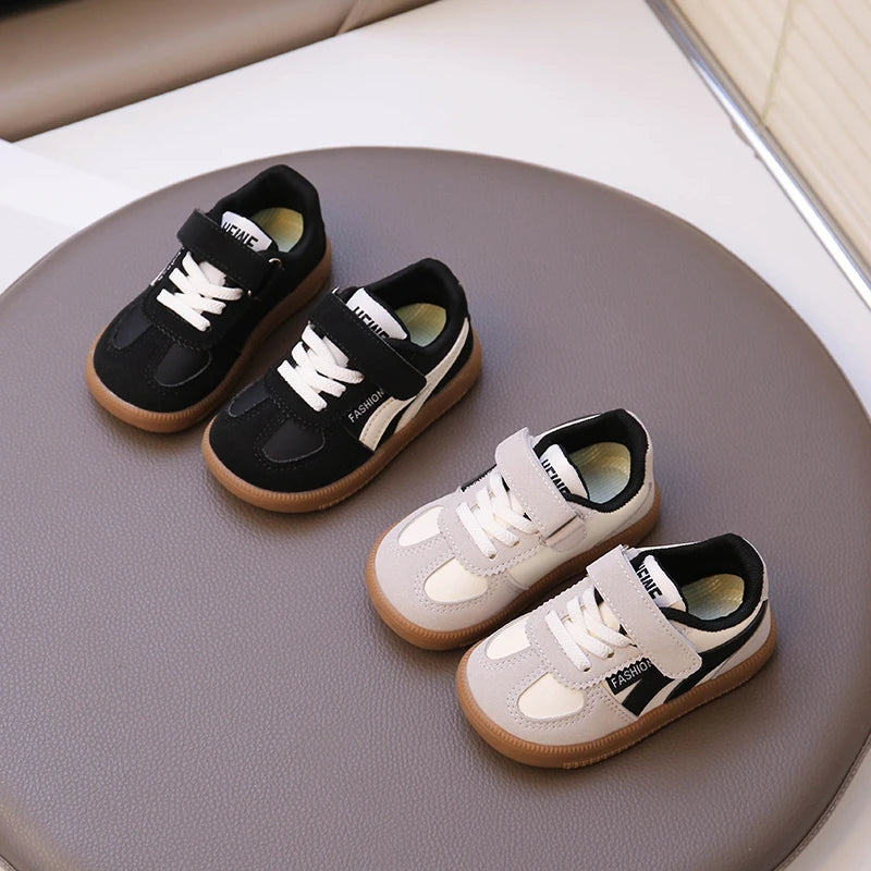 Children's Sneakers 1-8 Years Old Beige Lightweight Boys Girls Casual Shoes Four Seasons Black Soft Non-slip Kids Single Shoes