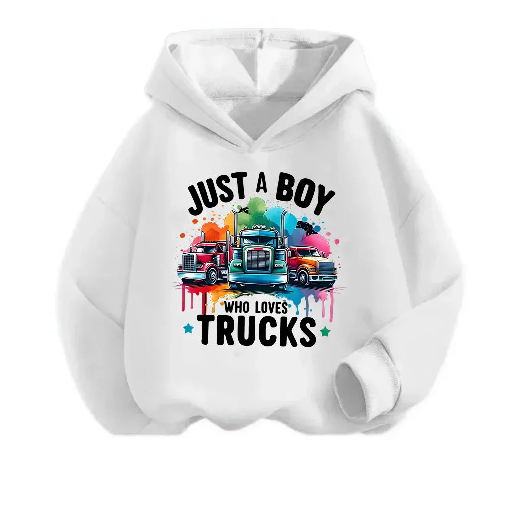 Colorful cartoon printed hooded casual warm hoodie, suitable for outdoor wear in autumn and winter