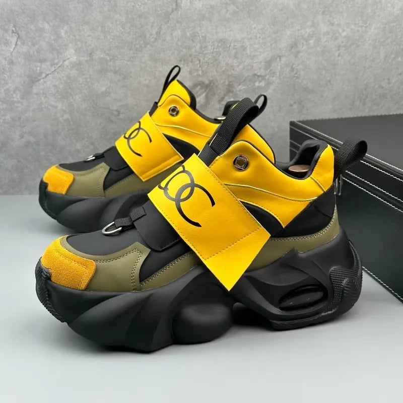 Men's Thick Soled Sports Shoes Fashionable and Versatile Trendy Street Style Men's Casual Shoes